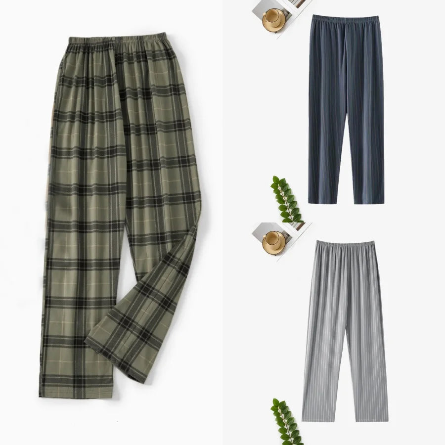 Men's Pajama Pants for Spring and Autum.  Single-Piece Long Pants.  Men's Casual Homewear