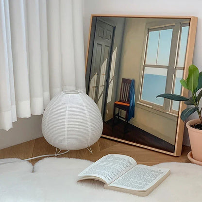 Japanese Lantern Led Table Lamp,  Living Room,  Bedroom Bedside.  Rice Paper Light.