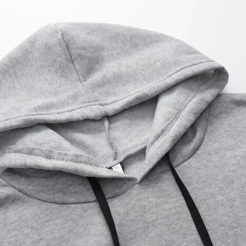 Womens Casual Tracksuit.  Versatile Sweatshirt with Hoodie  Black Sweatpants with High Quality Print.