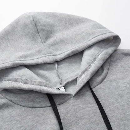 Womens Casual Tracksuit.  Versatile Sweatshirt with Hoodie  Black Sweatpants with High Quality Print.
