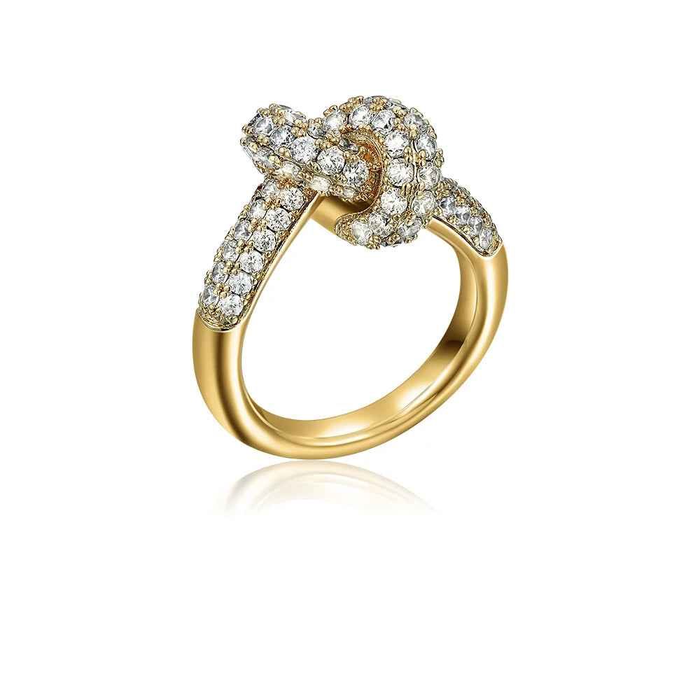 Colored Zircon  Intersection Ring, Classic  Design Style, Stainless Steel,  Waterproof,   Anti Fading.   LADIES Unique Jewelry Gift, and GREAT MOTHERS DAY Gift