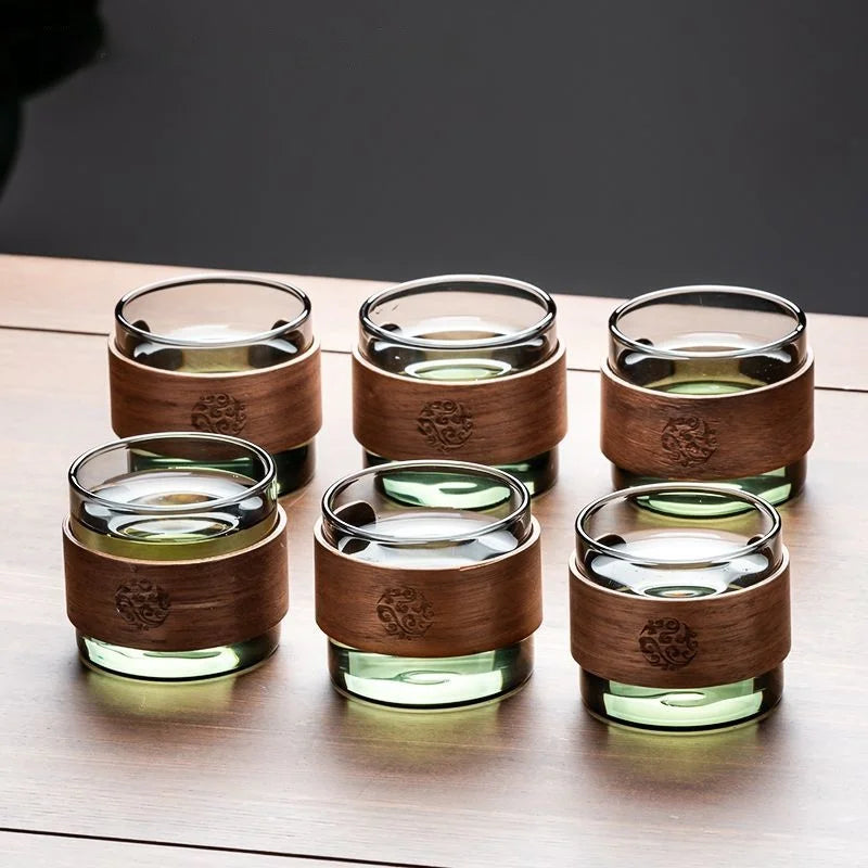 600ML Family Glass Teapot Set Transparent Glass Teacup, Small Teacup Pyrex Glass Tea Set.   Flower Teapot Coffee Pot