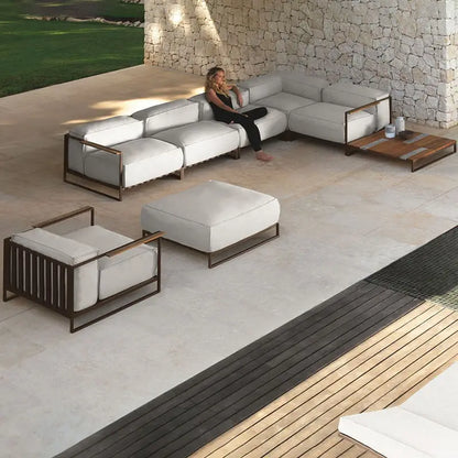 Metal Balcony Furniture Set, Mediterranean Luxury Home, Leisure Terrace Furniture with Cushions for Garden.  Availability From Army Green, Less BLACK, even LESS Blue. Not much time left on this outdoor grouping