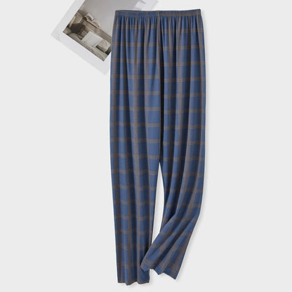 Men's Stylish Summer Pajama Pants, Thin, Loose, Breathable,  Air-Conditioned Pants with Elastic Waist