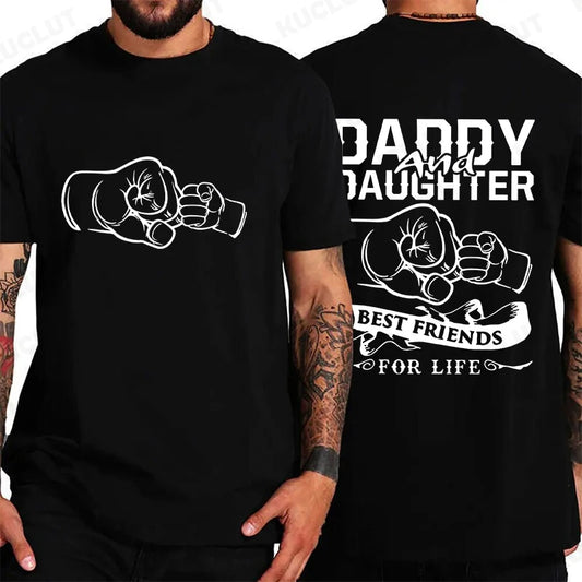 Fashion Family Matching Outfits.   Daddy and Daughter T-Shirts,  Oversized Tops for Father's Day Gift, Short Sleeve Tees ,Kids Clothing