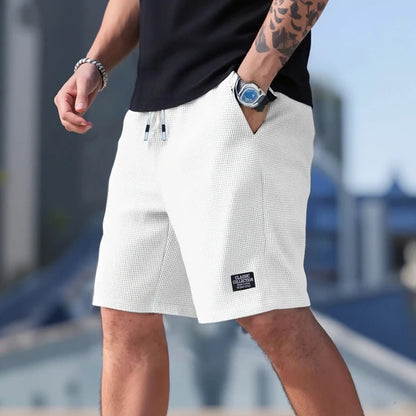 Men's Shorts,  Casual Pants, Beach Shorts,  Textured Fabric, Breathable Pants, Suitable for Daily Casual Wear and Sports