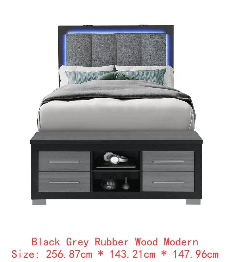 5-Piece Natural White King Bedroom Set