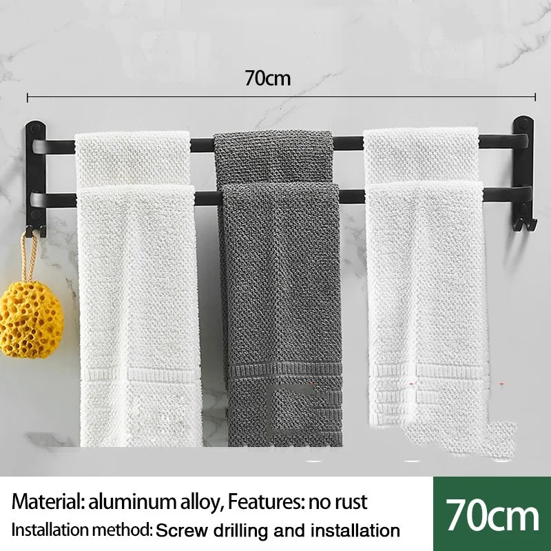 Single-layer/Double-layer/Triple-layer Towel Holder, Towel Storage,  Towel Rack  for Bathroom/Kitchen. Multi-layer Wall-mounted Towel Rack