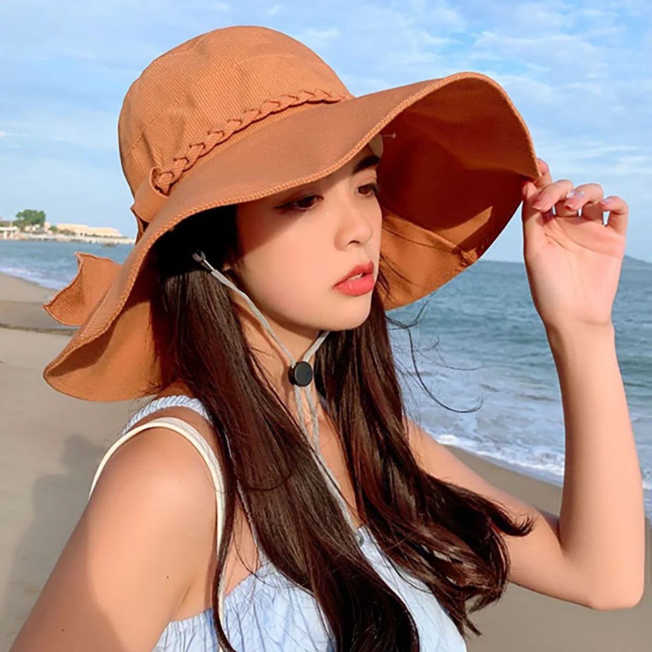 Womens Summer Bucket Hat in Solid Colors with  Wide Brim.  Fishermans Hat For Girls/Ladies  Outdoor Travel,  Beach , UV Protection