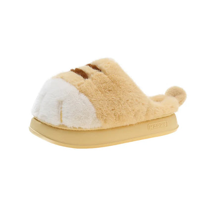 Adorable Kitty Claw Slippers for  Womens Lounging. Non Slip Furry and Warm, Fluffy Slides. OK Outdoor