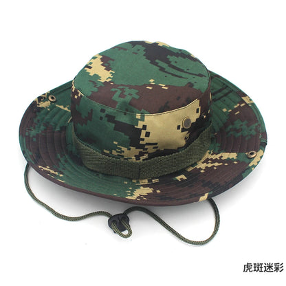 Camouflage or solid Tactical Cap, Bucket Hat/ Caps also in  Camo for adults or older teens.   Outdoor Protection in the sun.