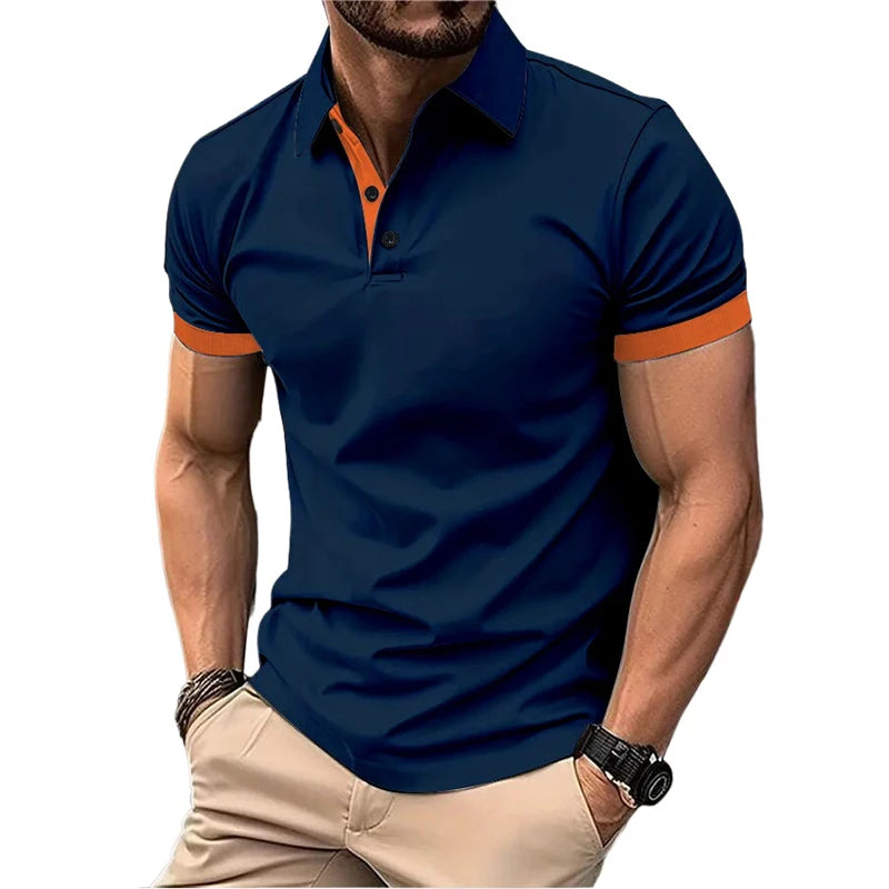 Summer Short Sleeve Polo Shirt for Men. Lots of  Stretch to the T -Shirts. Business Breathable, Lightweight Sweater