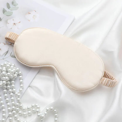 Double-Sided,  Silk,  Sleeping Eyeshade  for Light Blocking,  Breathable Travel,  Sleep Eye Mask  Shields,  Protective Safety Goggle Eye Wear.  Apricot and Light Coffee are the  least available, then golden, white, gray, foll