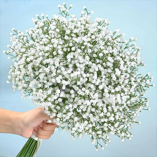 90 Headsof  Artificial Flowers /Bouquet,  61cm Plastic Gypsophila Fake Flower for Home Decor,  Wedding , Party Decorations,  Vase Accessories. A  "few " white bundles remain.  Tiffany Blue and Light Purple have ample availabl