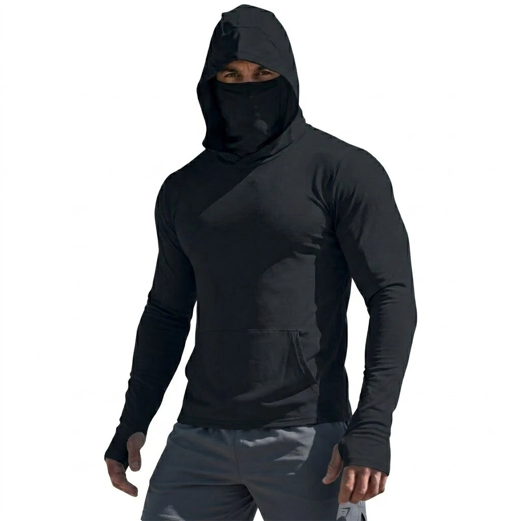 UPF50+ Performance T-Shit, t Mans Long Sleeve Summer Hoodie,  Casual, Sun Running , Quick Dry,  Sunscreen Fishing Ice Silk Pullover Shirt