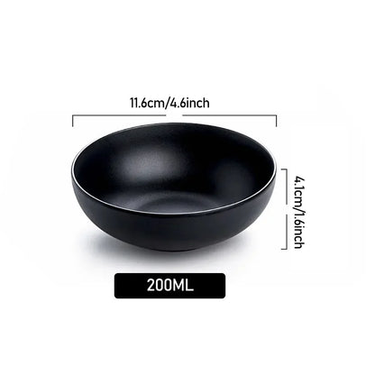Fancy family Black Frosted Melamine.  Japanese Style Beef Ramen Bowl with Bamboo Hat Shape . Soup Bowl Tableware