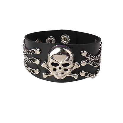 PU Leather Bracelets, Adjustable Cuff Bracelet/ Rivets/Buckle Wristband for Men /Women