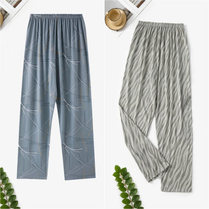 Long Pajama Pants  and Men's Spring, Summer and Autumn Loose wearable plaid prints, some solids.