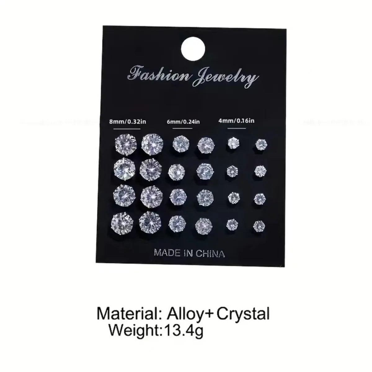 12 Pairs OF  Stainless Steel Stud Earrings with Gemstone Buds Round, SQUARE, SHAPE CHOICES. Unisex Fashion Jewelry Gifts
