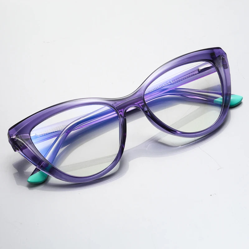 Stylish Cat-eye Frames for  Women.  Computer,  Anti- Blue Light Reading Glasses.  Also,   Customizable Prescription, Myopia /Hyperopia Glasses.