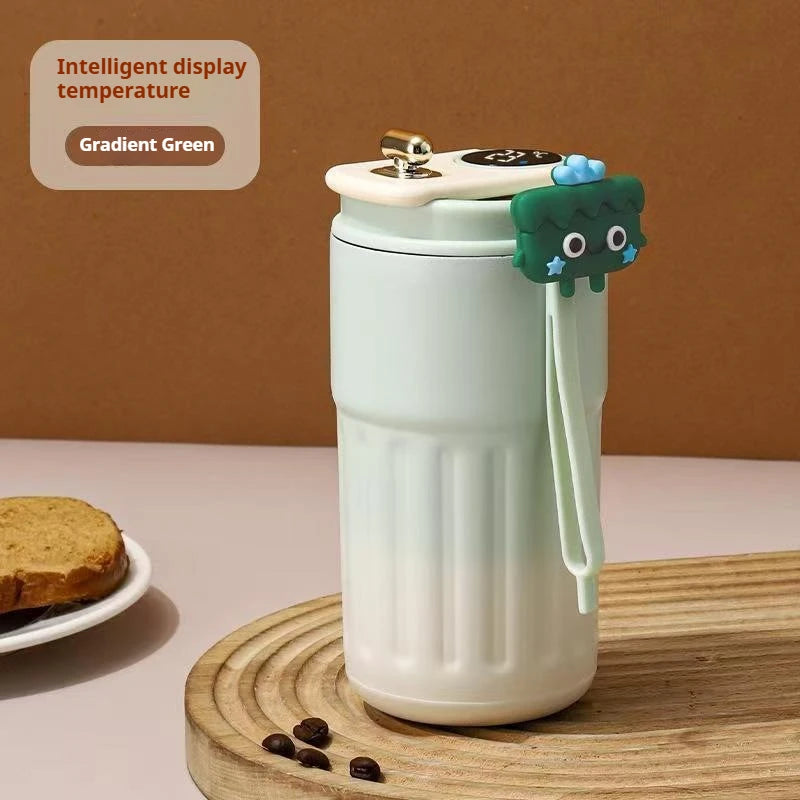 Intelligent Digital LED Temperature Display Coffee Cup.   Stainless Steel Thermo Bottle Keeps Cold and Hot, Thermal Mug Sports Cup