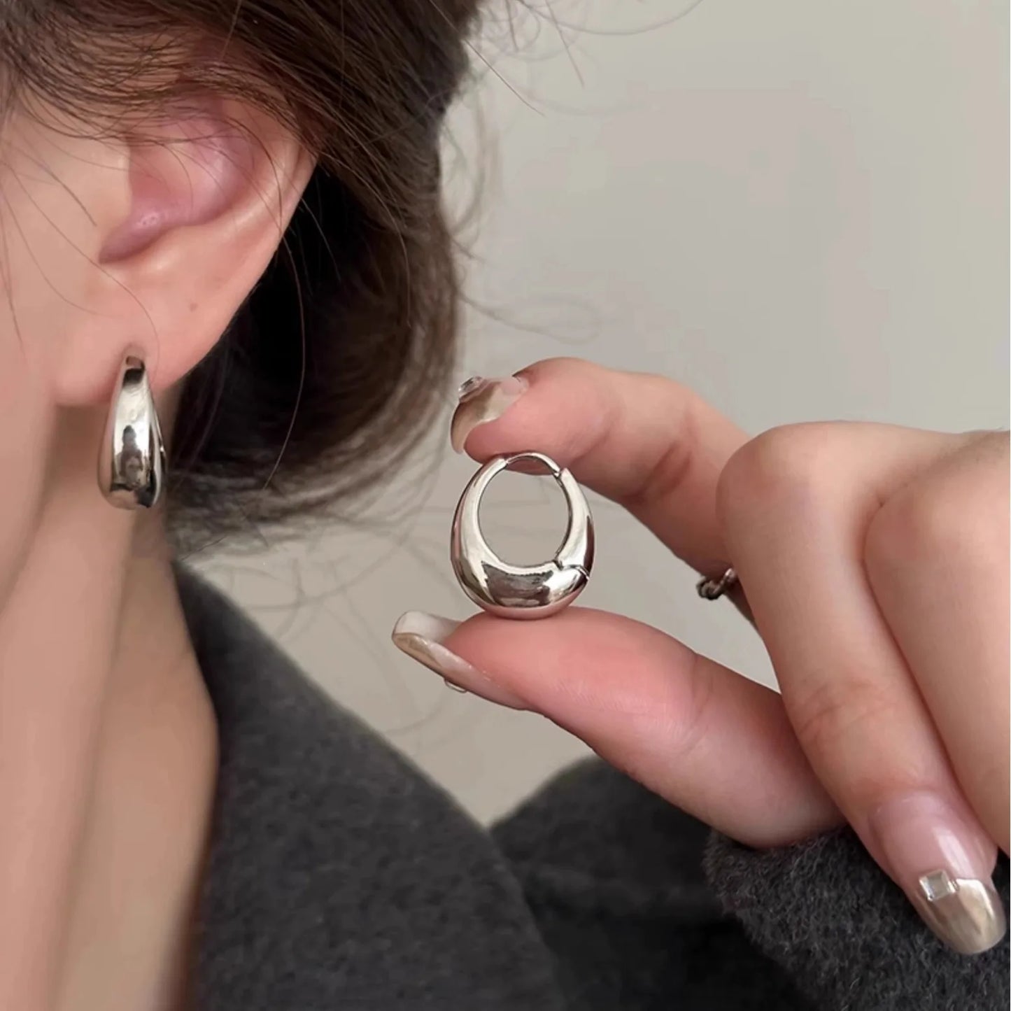 3 Pairs Stainless Steel Crystal Zirconia Hoop Earrings for Women Trendy Simple Gold Plated Circle Punk Earrings Piercing Jewelry