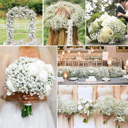90 Headsof  Artificial Flowers /Bouquet,  61cm Plastic Gypsophila Fake Flower for Home Decor,  Wedding , Party Decorations,  Vase Accessories. A  "few " white bundles remain.  Tiffany Blue and Light Purple have ample availabl