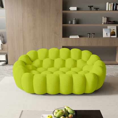 78'' Modern Curved Boneless Sofa.  Comfy,  3D Knitted Fabric in 5 colors.   Loveseat Couch,  Football-Shaped Lazy Floor Sofas for Living Room