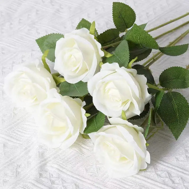 1/5/10/20pcs Roses Artificial Flowers Rose Flower Branch Artificial Red Roses Realistic Fake Rose for ANY SPECIAL OCCASION including PATRIOTIC, Home Decor