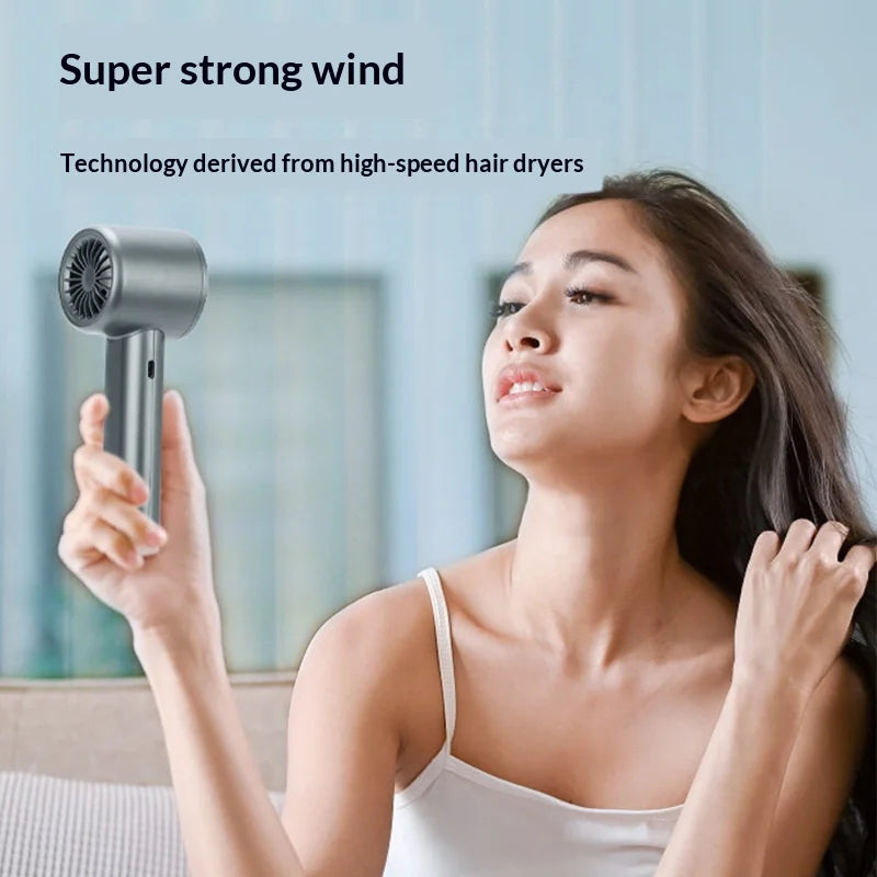 Portable Handheld Fan,  USB,  Rechargeable,  High-Speed Electric Cooling Fan for Personal Use. ONLY GREY is available.