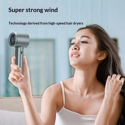 Portable Handheld Fan,  USB,  Rechargeable,  High-Speed Electric Cooling Fan for Personal Use. ONLY GREY is available.