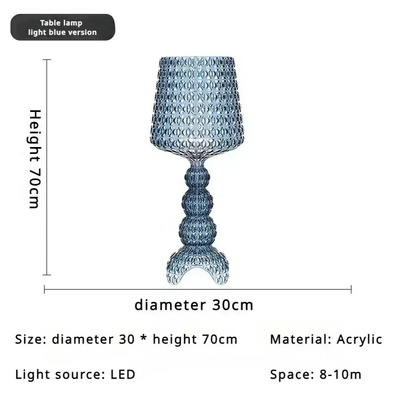 Italian hollow floor lamp acrylic retro atmosphere, wine glass lamp suitable for bedroom sofa