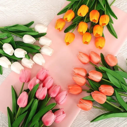 1/3/5PCS Tulips,  Artificial but  Real Touch Flowers.   Tulip Bouquet Decor. Reuseable Tulips  for Home, Easter and Special Days