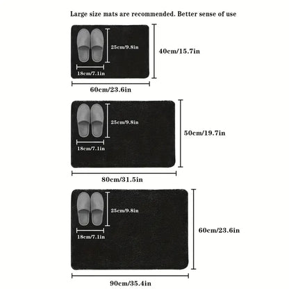 Solid color bathroom absorbent  mat,  thick sponge shower room non-slip mat,  flannel  and dirt-resistant.
