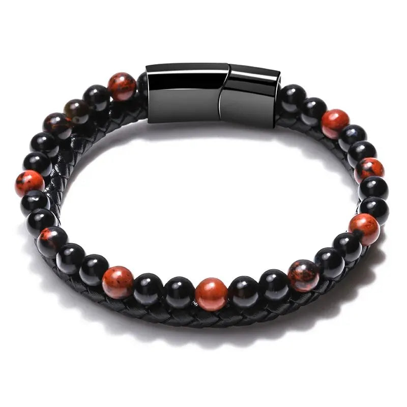 Stainless Steel Bracelet Tiger Eye Stone Beads Bracelet Natural Lava Stone Beads Stainless Steel Bracelet Men /Women Jewelry.  Green, Lava, Yellow tigers eye Have just a few LEFT. Please don't WAIT!!!