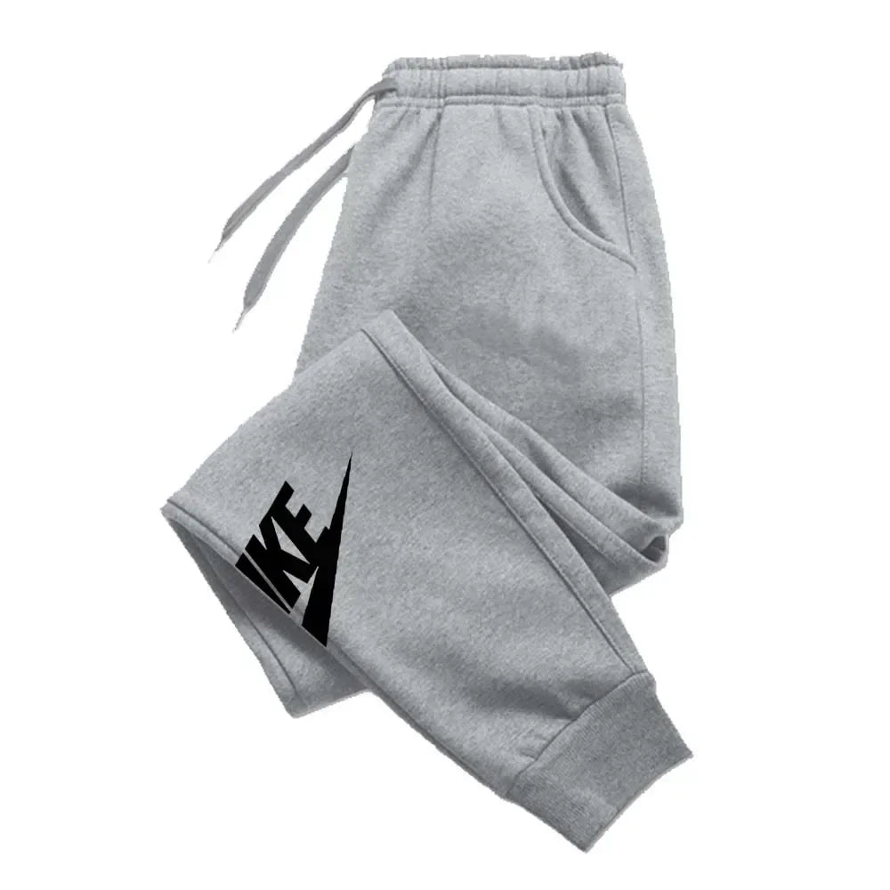 Men's printed pants for autumn and winter. Men's and women's running pants, sportswear and casual pants, fitness and gym sportswear