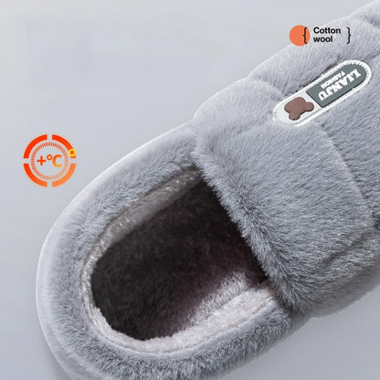 Big Size (50 51) Winter Slippers  for Women and Men. Thick Sole Indoor,  Non-Slip Flat Platform.
