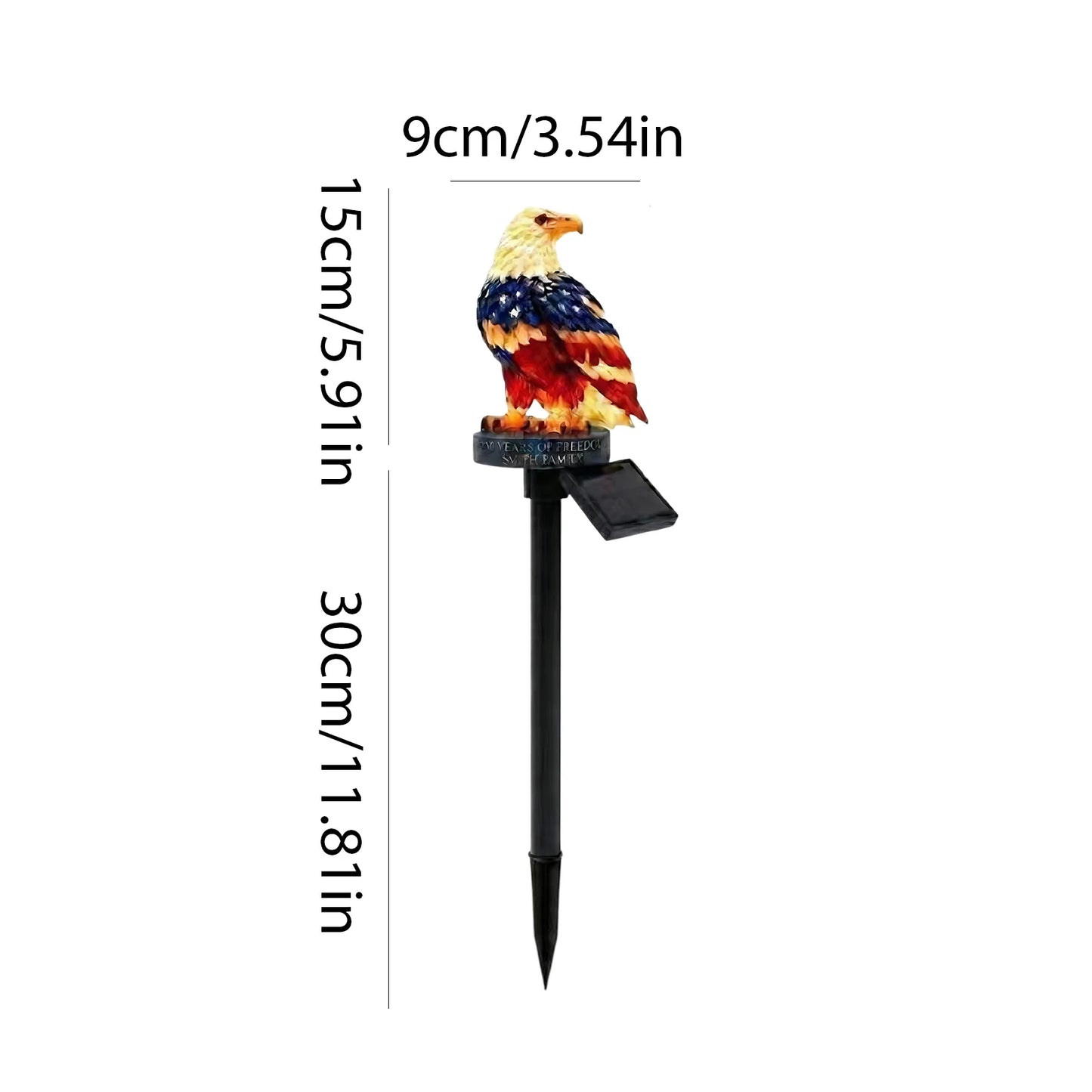 Eagle Solar Lights Waterproof Decorative Solar Powered Eagle Stake Lights for Lawn,Patio,  Yard.  Patriotic Decor.  Styles A and B are available.
