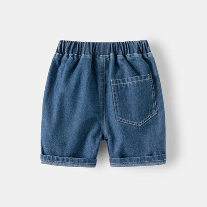 Toddler KIDS Denim Shorts (1 to 2 3 4 5 6 7 Years ) Blue Kids  Jeans / Shorts,  Black Soft Cotton Childrens Short Pants