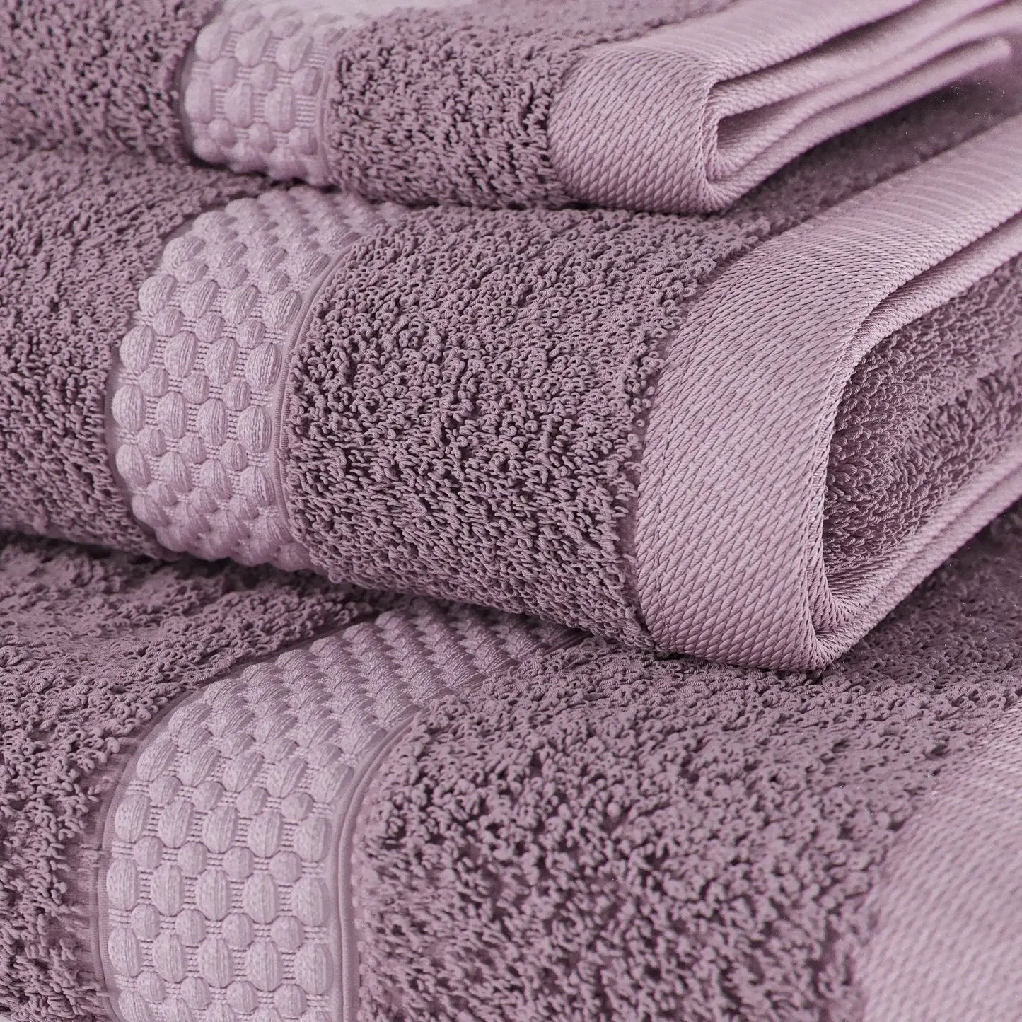 Beautiful  6 piece  Towel Set, Contains 2 Bath, 2 Hand, 2 Wash - Rose Pink by Drew Barrymore