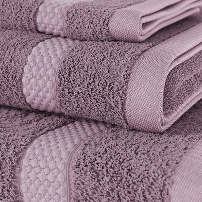 Beautiful  6 piece  Towel Set, Contains 2 Bath, 2 Hand, 2 Wash - Rose Pink by Drew Barrymore