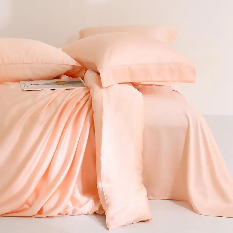 100%Lyocell Derived from Eucalyptus.  Solid Color  Bedding set Duvet cover and  Bed Sheet  with 2 Pillowcases.  Soft , Cooling , Twin /Double /Queen