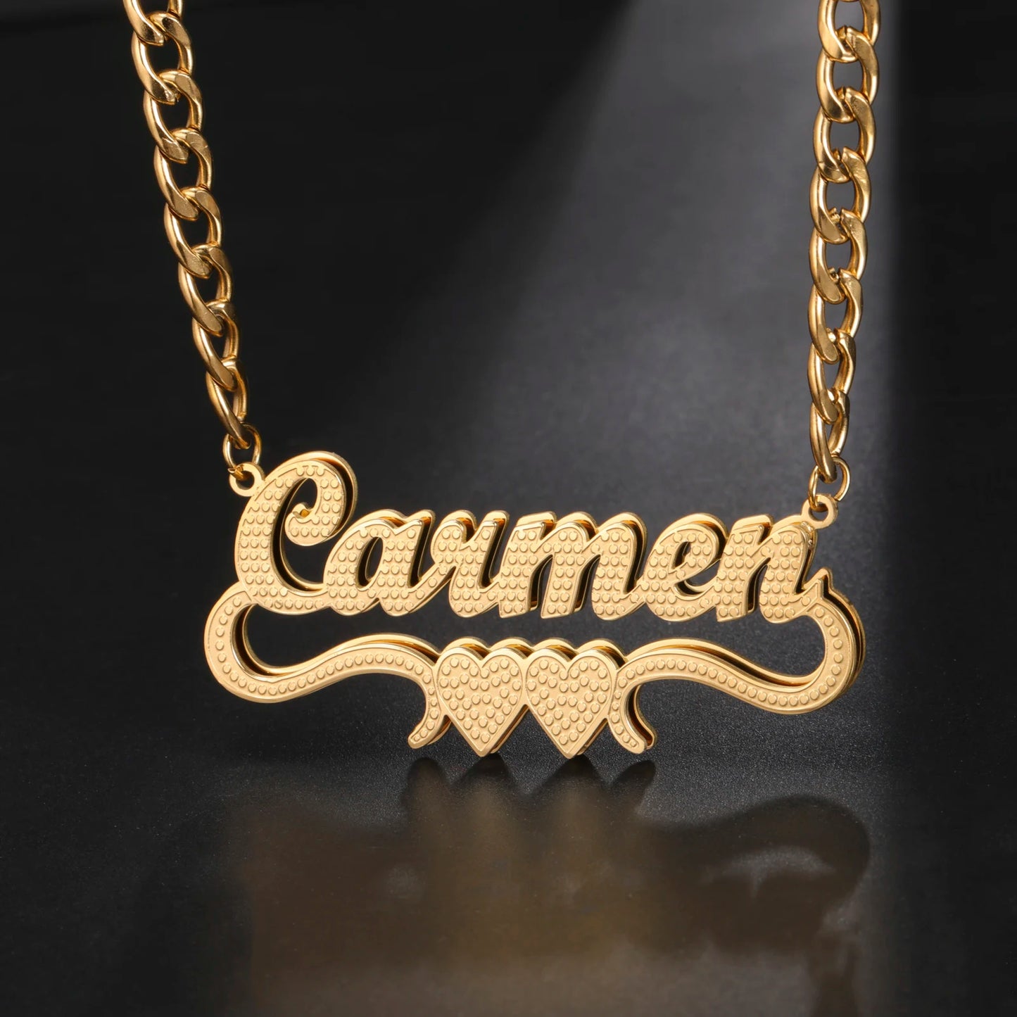 Sipuris Custom Name Necklace For Women Golden Choker Stainless Steel Personalized Corrosion Process Jewelry Wedding Gifts