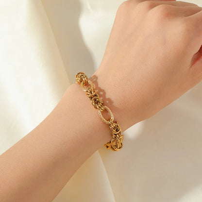 Stainless Steel Twisted Bracelet Bangles For Women.  Trendy 18K Gold Plated Wrist Chain,  Waterproof Jewelry Gift for MOTHERS DAY GIFT!!!