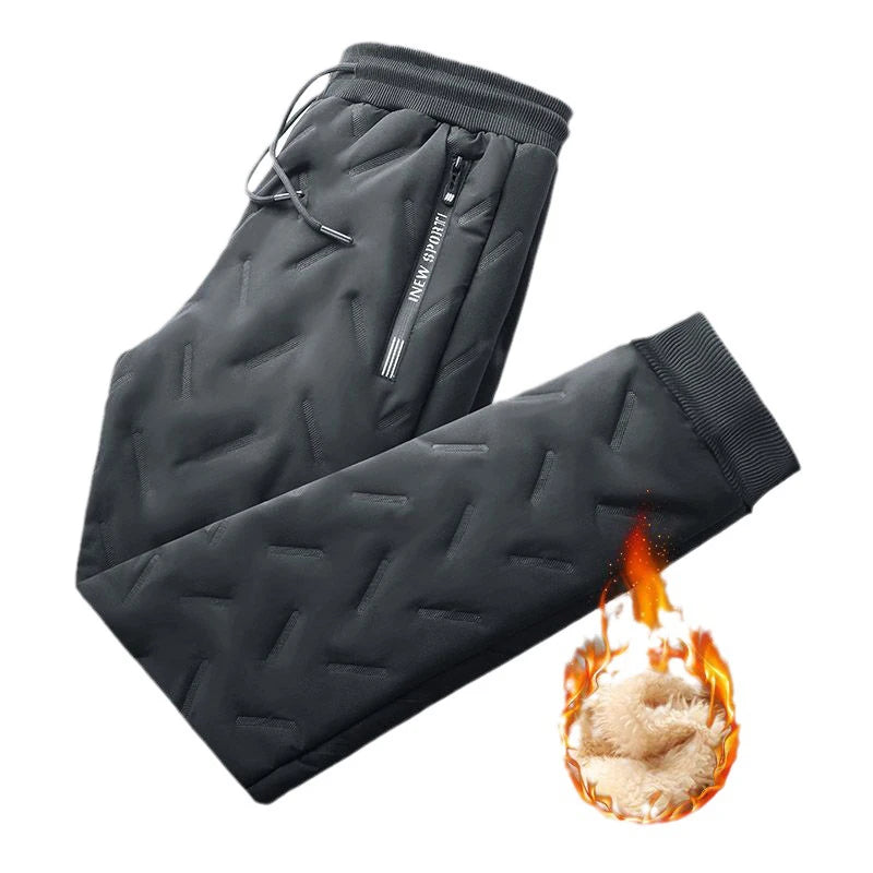Winter Thickened Womens Long Pants. Very Warm, Solid Color and Straight Pant with Cold Resistance, Drawstring Pant