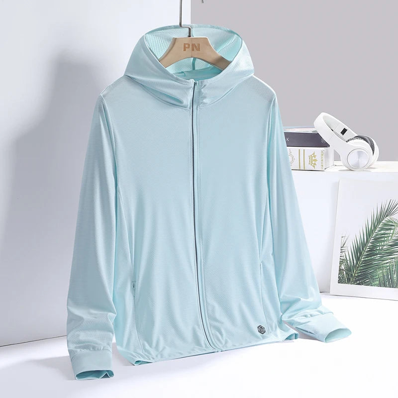 Unisex Summer,  New UPF 50+ UV Sun Protection Hoodie Jacket,. Men  and Womens  Lightweight Hiking Outdoor Long Sleeve Sun Shirt/ Coat