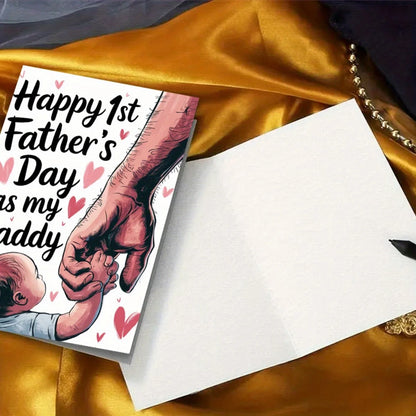 1 new dad celebration, perfect gift for young fathers, first Father's Day commemorative card