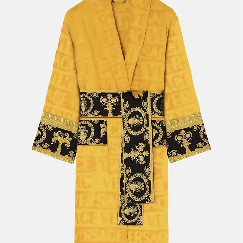 Bathrobe for Men and Women.  Sleepwear, Long Robe,  Cotton Luxury Hotel Style Pajamas, Homewear, Comfortable,  Plush Loungewear