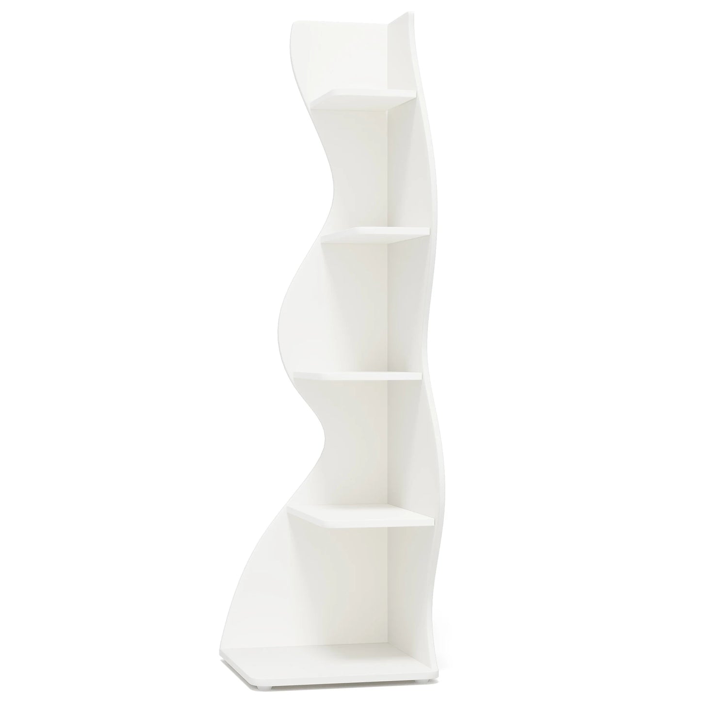 Corner Shelf, Modern 5-Tier Corner Bookshelf, Stylish Corner Small Bookcase, Storage Rack,  Plant Stand