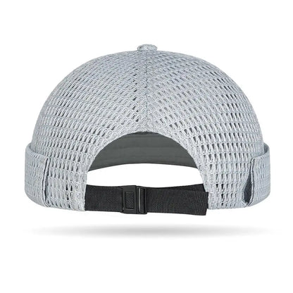 New Mesh Breathable Brimless Melon Skin Hat for  Summer.   Ultra-Light,  Adjustable Docker Beanie Hat,  ONLY DARK GREY and BLACK are Available.